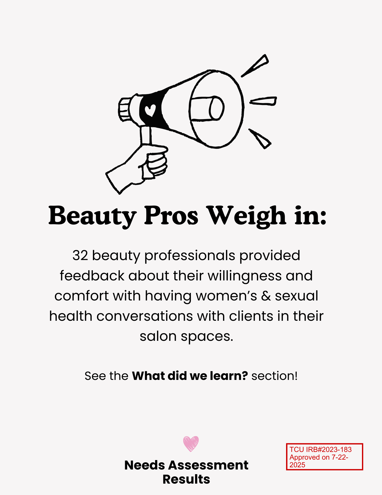 TCU Beauty Shop Study Pilot Results